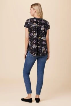 Renata Washable Silk Blouse - French Jardin Black -AGOLDE Style 1068 Renata French Jardin Black 3 b4ed0c04 3f05 40e8 ab24 71d39293d095