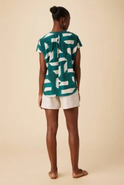 Renata Washable Silk Blouse - Eva -AGOLDE Style 1068 Renata Silk Eva 3