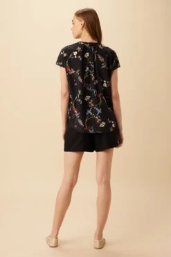 Renata Washable Silk Blouse - Marin Floral -AGOLDE Style 1068 Renata Silk Marin Floral 3