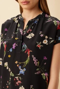 Renata Washable Silk Blouse - Marin Floral -AGOLDE Style 1068 Renata Silk Marin Floral 4
