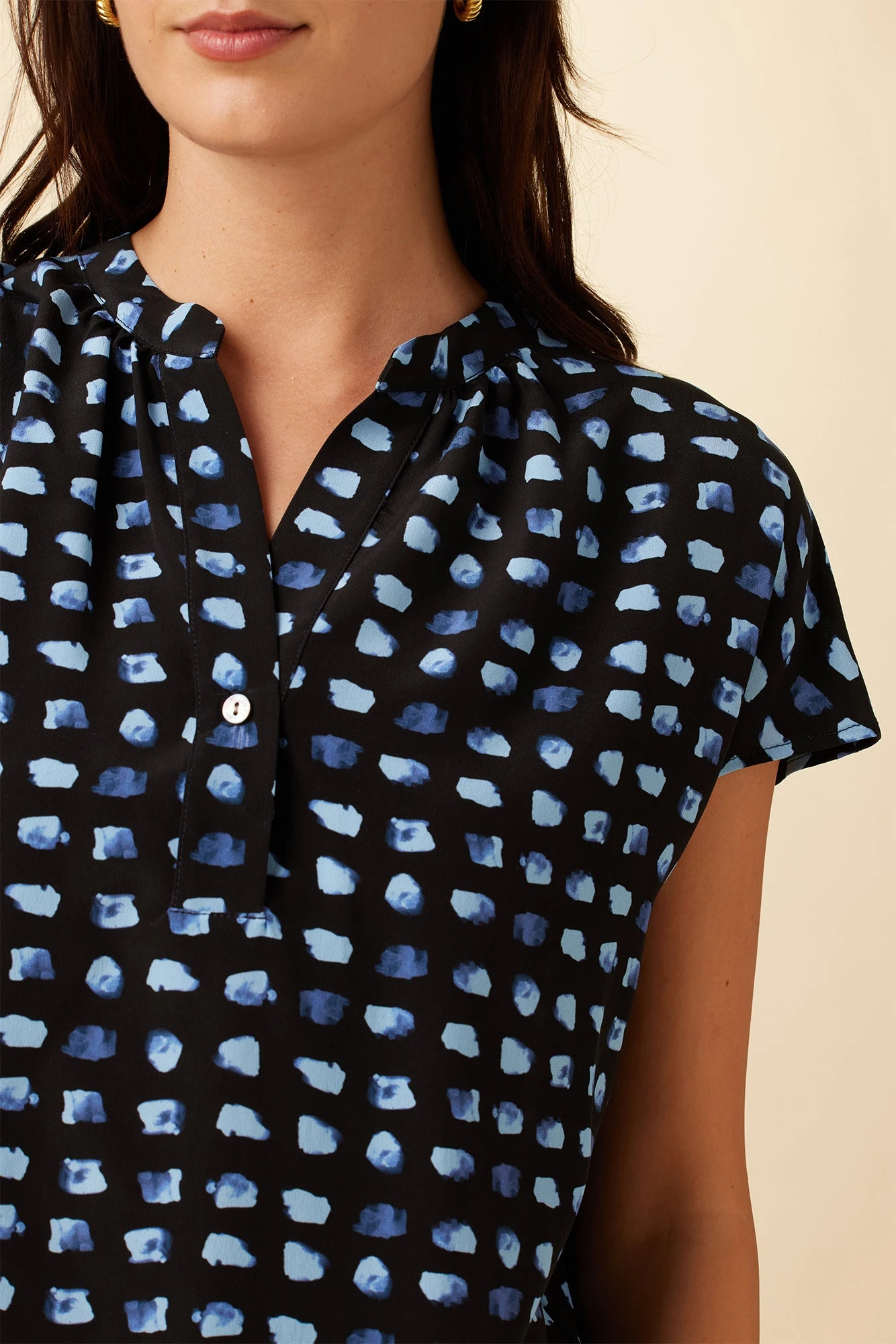 Renata Washable Silk Blouse - Squared Up Black 4 Renata Washable Silk Blouse - Squared Up Black - Image 4