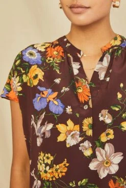 Renata Washable Silk Blouse - Palermo Print -AGOLDE Style 1068 Renata Washable Silk Palermo Print 0759 web a3aafc5a e501 49d6 9eec a371c96a4665