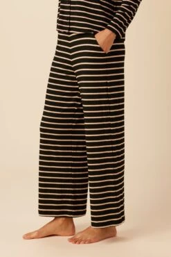 Lark Dream Knit Pajama Pants - Harbor Black And Soft Pink -AGOLDE Style 10 0236 Lark Harbor Black and Soft Pink 2