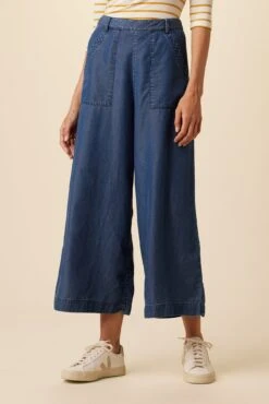 Gracie Eco Chambray Pant - Indigo 7 Gracie Eco Chambray Pant - Indigo -AGOLDE Style 1398R1 Gracie Indigo 1
