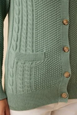 Astra Organic Cotton Cardigan - Blue Green -AGOLDE Style 1552 Astra Blue Green 4