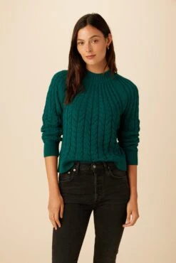 Maya Organic Cotton Sweater - Jade