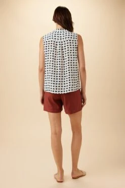 Amy Washable Silk Blouse - Squared Up White -AGOLDE Style 18 10209 SL Amy Squared Up White 3