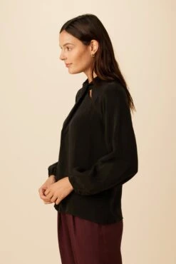 Papillon Cottonseed Cupro Blouse - Black -AGOLDE Style 20 0156 Papillon Black 2