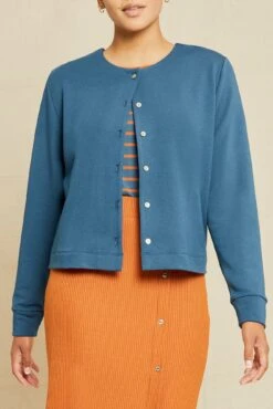 Mira Luxe Fleece Cardigan - Azure - ReAmour