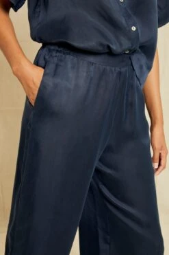 Mabel Cottonseed Cupro Pajama Pants - Navy -AGOLDE Style 211013 AV October ECOMM 0222MabelNavy 5265 dbaa6729 6845 46c0 aa45 38ea95cb3e06