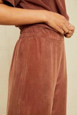 Mabel Cottonseed Cupro Pajama Pants - Earth -AGOLDE Style 211013 AV October ECOMM 0222MabelPJBottomEarthCupro 6136 web 3eca182f 55e2 4651 aaff 6e2f399d72c8
