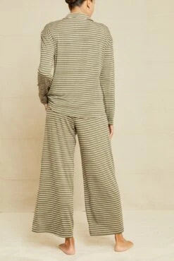 Lark Dream Knit Pajama Pants - Vine And Rose -AGOLDE Style 211013 AV October ECOMM 0236LarkPJBottomAmsterdamStripeVineRose 6058 web a43f21ce 2bbd 4128 b3ba eddf5f7a2221