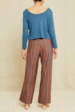 Lark Dream Knit Pajama Pants - Rivoli Stripe -AGOLDE Style 211013 AV October ECOMM 0236LarkPJBottom 5460 web 29375928 cf88 4577 826f bc3ceec4db09