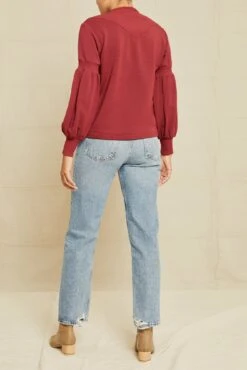 Maggie Luxe Fleece Top - Mulberry -AGOLDE Style 211013 AV October ECOMM 0699MaggieMulberryLuxeFleece 7531 web 3255bd1e cbf9 45fa acaa 81622e944eb7