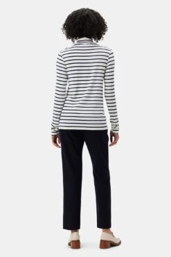 Flannery Dream Knit Turtleneck - Marine Stripe 7 Flannery Dream Knit Turtleneck - Marine Stripe -AGOLDE Style 2518 Flannery Stripe Harbor Stripe Marine 3