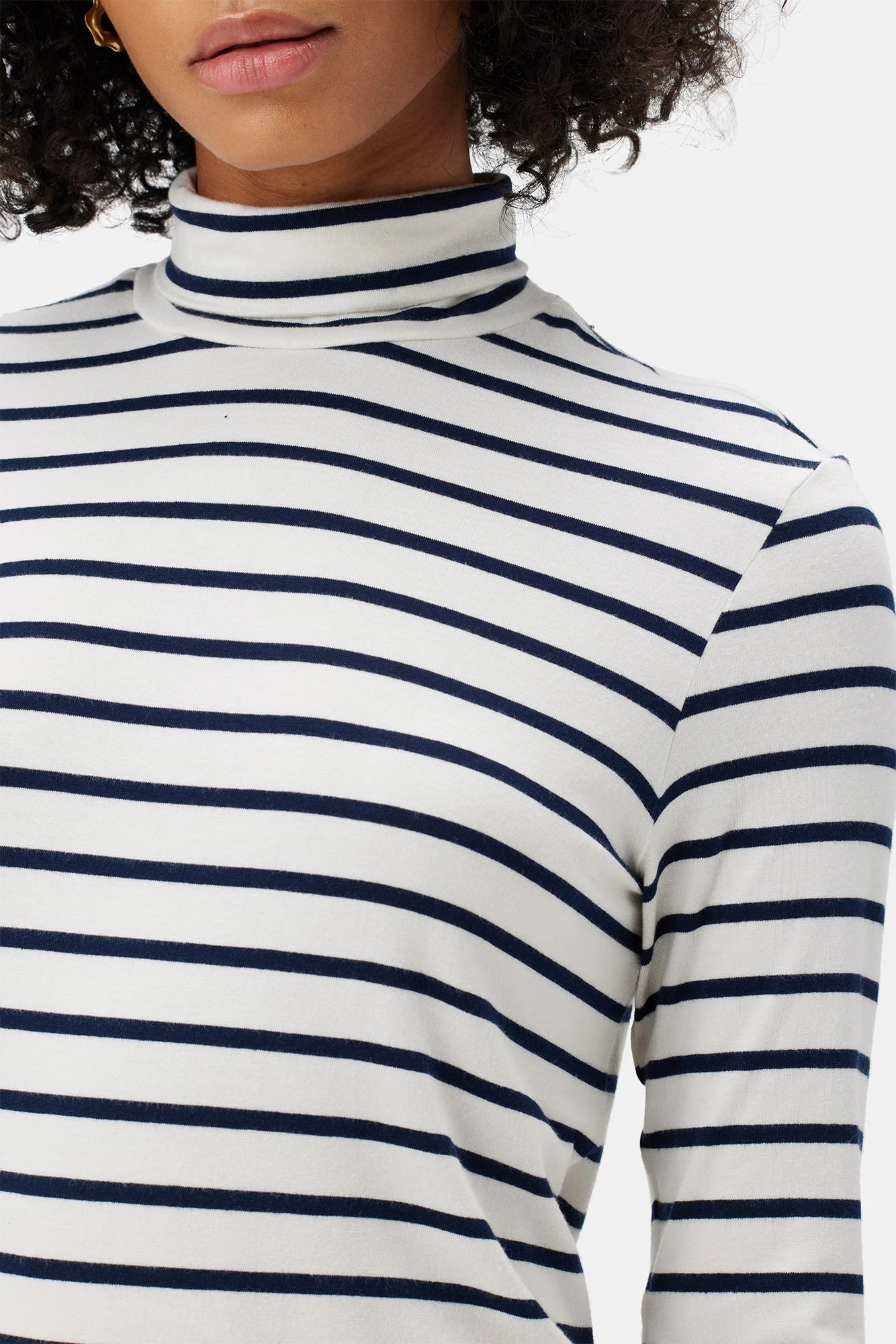 Flannery Dream Knit Turtleneck - Marine Stripe 1 Flannery Dream Knit Turtleneck - Marine Stripe