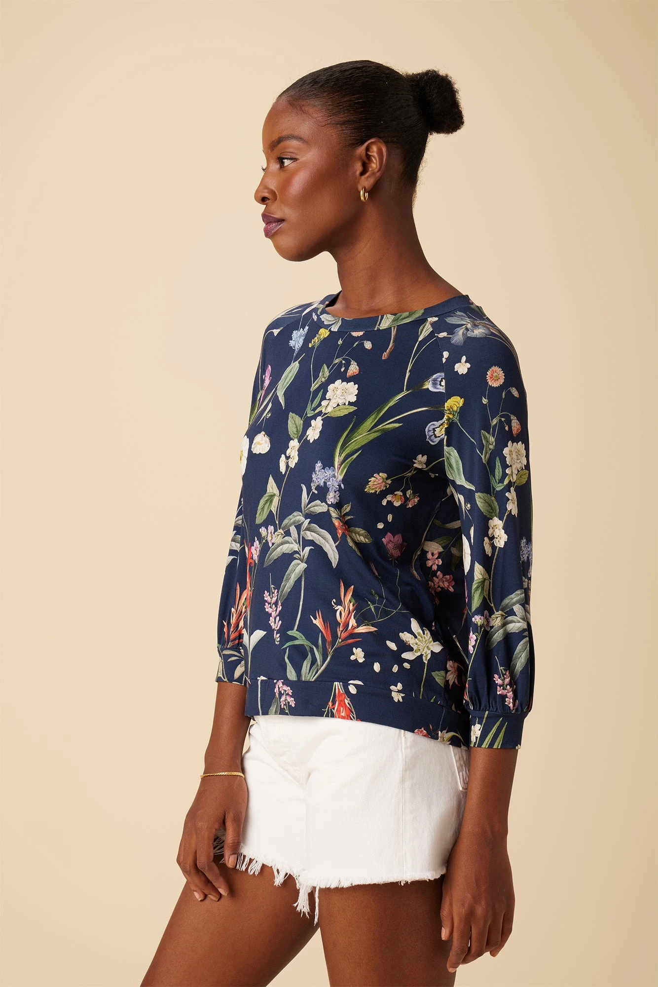 Issa Viscose Knit Tee - Gemini Navy 2 Issa Viscose Knit Tee - Gemini Navy - Image 2