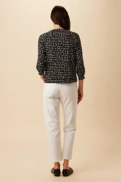 Issa Viscose Knit Tee - Valencia Dot Black -AGOLDE Style 26 Issa Viscose Valencia Dot Black 3