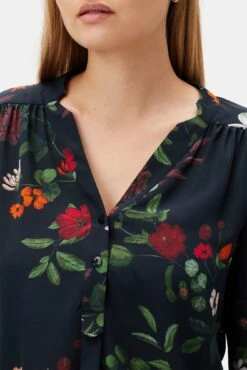 Amy Washable Silk Blouse - Osaka Floral -AGOLDE Style 3202R3 Amy Osaka Floral 4