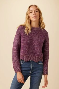 Amelia Wool Sweater - Sunset Melange