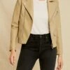 Deadwood River Cactus Leather Jacket - Beige