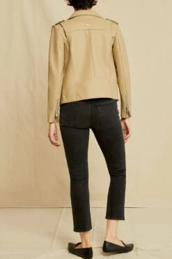 Deadwood River Cactus Leather Jacket - Beige -AGOLDE Style 3RDPA6001BEIGE River Cactus Leather Beige 4969 Web