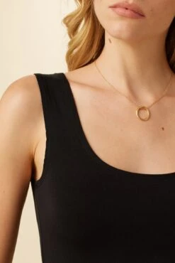 Iris Dream Knit Tank - Black 7 Iris Dream Knit Tank - Black -AGOLDE Style 4012 Iris Scoop Neck Tank Black 4