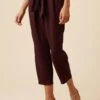 Anissa Tencel Twill Pant - Wine