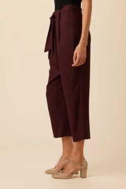 Anissa Tencel Twill Pant - Wine 7 Anissa Tencel Twill Pant - Wine -AGOLDE Style 4104R1 Anissa Tencel Wine 2