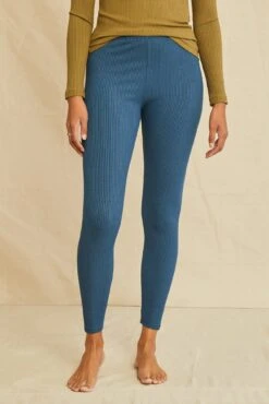 Magda Paris Rib Leggings - Azure