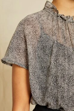 Maisie Nouveau Silk Blouse - Snow Leopard -AGOLDE Style 6065 Maisie Snow Leopard 00444 web 0aa0cfde 4839 4bd0 986b aea234aa52cc