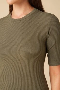 Jane Paris Rib Top - Calla Green -AGOLDE Style 6 Jane Calla Green 4