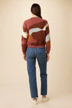 Azalea Organic Cotton Sweater - Autumn Abstract -AGOLDE Style 7553 Azalea Autumn Abstract 3