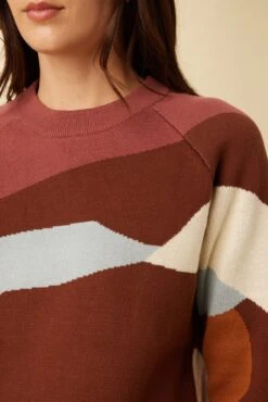 Azalea Organic Cotton Sweater - Autumn Abstract -AGOLDE Style 7553 Azalea Autumn Abstract 4