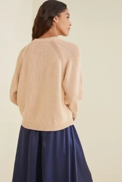 Idelisa Organic Cotton Sweater - Champagne - ReAmour -AGOLDE Style 7900 Idelisa Champagne 1436 web 85d85171 2fbb 45f8 880c 9338f71147d6