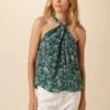 Hayden Washable Silk Blouse - Green Palm