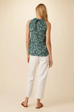 Hayden Washable Silk Blouse - Green Palm -AGOLDE Style 7934 Hayden Green Palm 3