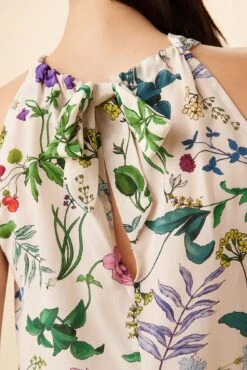 Hayden Washable Silk Blouse - Stella Floral White -AGOLDE Style 7934 Hayden Stella White 5