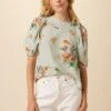 Sylvia Washable Silk Blouse - Cannes Floral