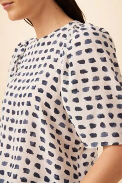 Sylvia Washable Silk Blouse - Squared Up White -AGOLDE Style 7935 Sylvia Silk Squared Up White 4