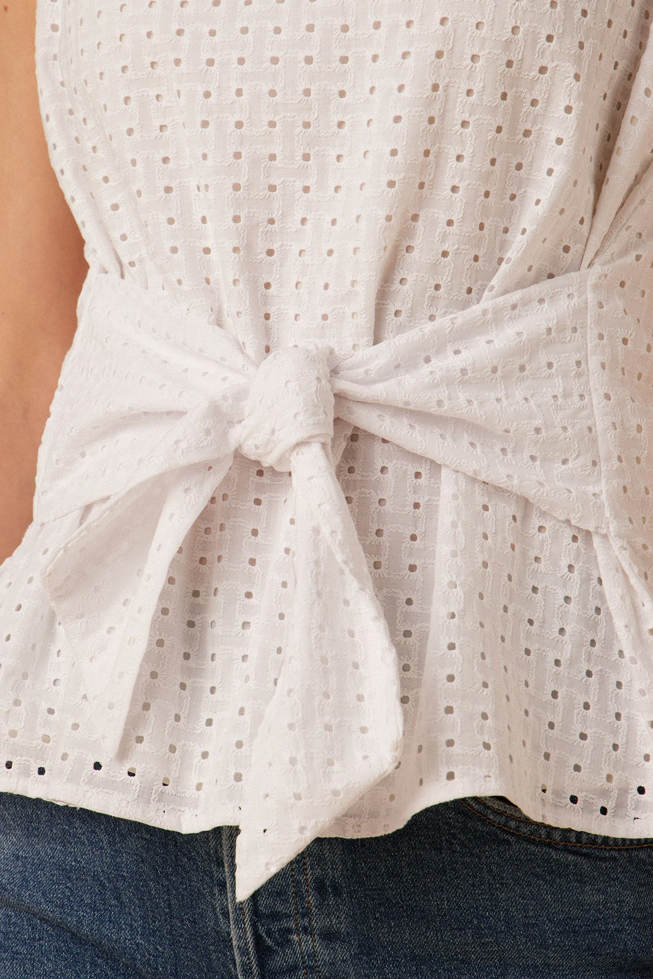 Ryan Upcycled Cotton Top - White 4 Ryan Upcycled Cotton Top - White - Image 4