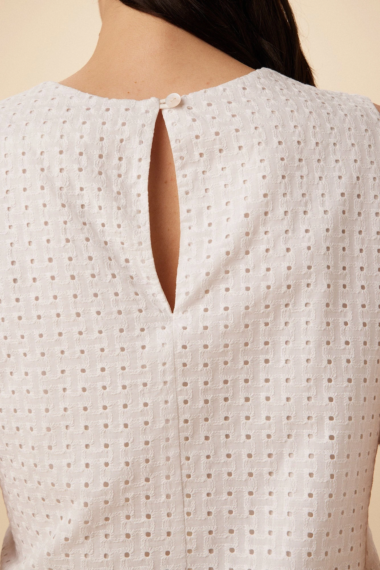 Ryan Upcycled Cotton Top - White 3 Ryan Upcycled Cotton Top - White - Image 3