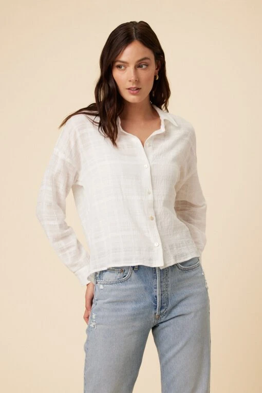 Madison Button Down - White -AGOLDE Style 7941 Madison White 1
