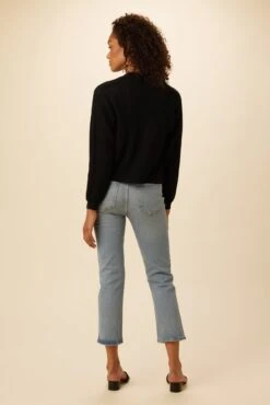 Caroline Organic Cotton Cardigan - Black 10 Caroline Organic Cotton Cardigan - Black -AGOLDE Style 8111 Caroline Black 3