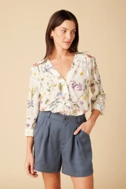 Kaya Washable Silk Blouse - Gemini Ivory