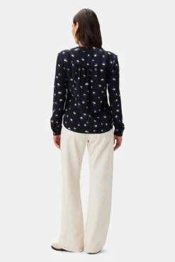 Kaya Washable Silk Blouse - Pavo -AGOLDE Style 8509 Kaya Pavo 3