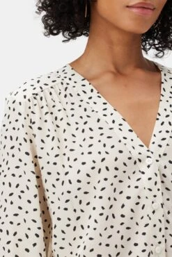 Kaya Washable Silk Blouse - Doucet Dot Ivory -AGOLDE Style 8509 Kaya Silk Doucet Dot Ivory 4