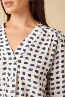 Kaya Washable Silk Blouse - Squared Up White -AGOLDE Style 8509 Kaya Squared Up White 4