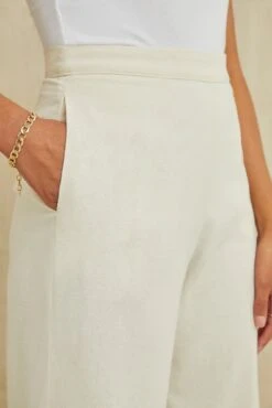 Patsy Silk Noil Pant - Ivory -AGOLDE Style 9298PatsyIvory 4573 web c73c1a37 b1ed 494f 87b1 40626ffe78ba