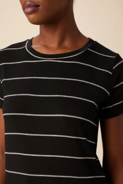 Berkeley Dream Knit Tee - Black Havana Stripe -AGOLDE Style 9493 SS Berkeley Black Havana Stripe 4